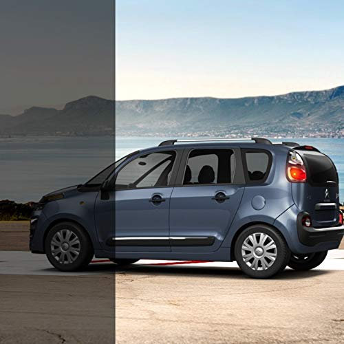 Dimexact Pellicola Protettiva Solare Adesiva Oscurante per Finestrini Auto, Parasole, Nero 35%, Larghezza 51 e 101 cm, in Rotolo