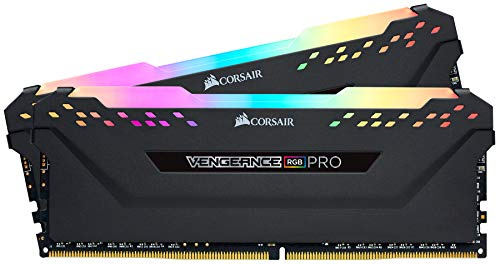 Corsair Vengeance RGB PRO 32GB (2x16GB) DDR4 3600 (PC4-28800) C20 AMD Optimierter Arbeitsspeicher – Schwarz CMW32GX4M2Z3600C20