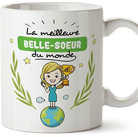 MUGFFINS Mug/Tasse Belle-Soeur -Famille Monde -Idées Cadeaux Drôles -Tasses de Café/Thé