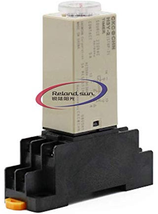 H3Y-2 Relais temporisé AC DC 110 V 220 V 24 V 12 V H3Y-2 Minuteur Min/Secondes DPDT avec prise (220 V 60 S)