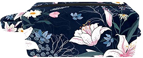 Make A Wish Blowball Trousse de toilette portable pour femmes et filles en éponge douce avec poignée et fermeture éclair, trousse de maquillage carrée portable, Multicolore 08, 8.2x3.1x3.5 in 21x8x9