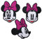 CLOVER INTER 3 Pcs Minnie Patches Iron on Embroidered Badge Saw On Patch for Jeans, Clothing, Bags, Jackets, Caps