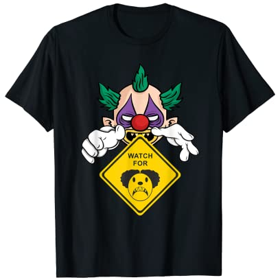 Gruselige Clown, Uhr für Clowns Halloween Kostüm T-Shirt