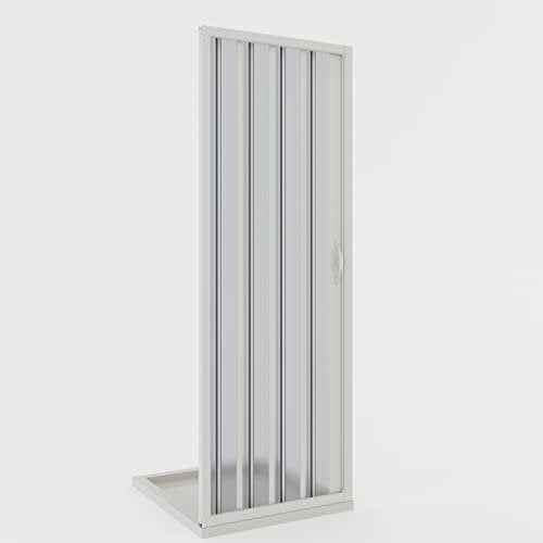 Idralite Porta Doccia a Soffietto in PVC 80 cm H 185 MOD. Giglio con Apertura Laterale
