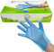 EF PLASTIC Box Of 200 Disposable Gloves Powder Latex Vinyl Free 100 Percent TPE MULTI PURPOSE Glove 100 Percent Recyclable (Medium), Blue (EF202105001)