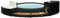 RONGQI Whirlpool-Umrandung, Poolumrandung Rund, Pool Verkleidung, Whirlpool Outdoor Umrandung, Schwarz Poly Rattan und Akazienholz