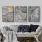 LYBOHO Wandbilder Wohnzimmer Grau Golden Fluid Art Marmor Textur Abstrakte Wandkunst Leinwand Bilder - Ohne Rahmen (Marmoriert 3, 3PCS-40x60cm)