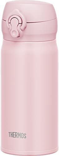 Thermos JNL-356 MVP - Taza portátil aislada al vacío, 350 ml, rosa malva, fácil de limpiar y fácil de limpiar con apertura de un solo toque, botella de acero inoxidable, caliente y frío