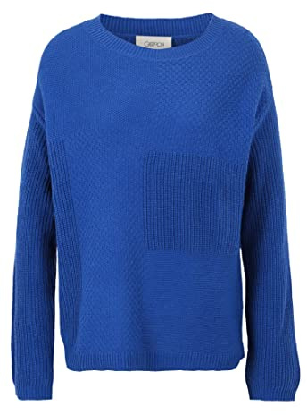 Cartoon Damen Strickpullover mit Struktur Beaucoup Blue,44