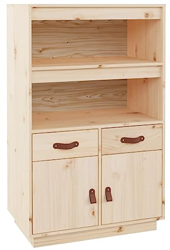 vidaXL Highboard Sideboard Schrank Kommode Anrichte Beistellschrank Mehrzweckschrank Hochschrank Standschrank 67x40x108,5cm Massivholz Kiefer
