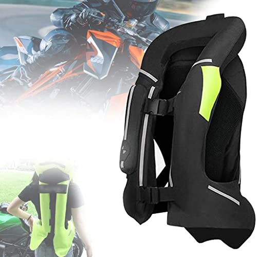 Motorrad Airbag Weste für Motorradfahrer/Herren Damen, Reflektierende Airbag Weste Motorrad für Motocross Fahrrad Reiten, Airbag Weste Motorrad Jacken B,2XL