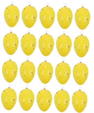 Warmhm 20st Ostereier Deko-Ei Selber Machen Gefälschte Vogeleier Schaumeier Schaum-Osterei Ostern Hängende Dekoration Eierspielzeug Ostern-hängeetikett Osterkorb Konfetti Leer Plastik
