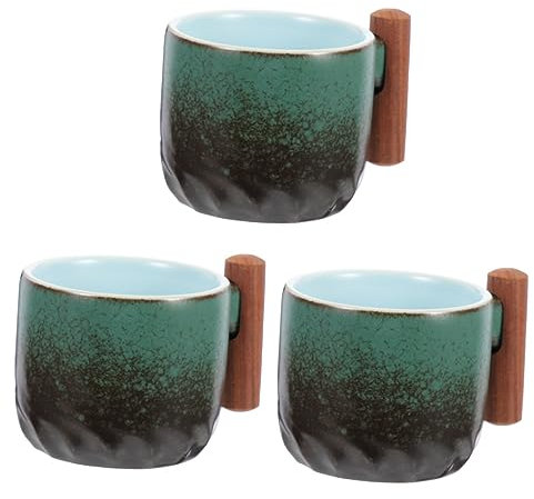 BESTonZON 3pcs Ceramic Coffee Mug Kung Fu Tea Cup Ceramic Espresso Cups Dog Coffee Mug Cappuccino Mug Stoneware Mug Tea Infuser Mug Ceramic Water Cup Black Tea Cups Gradient Ceramics Asia