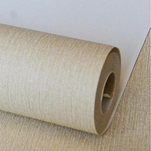 Vliestapete mit einfarbiger Textur, Wohnzimmer, TV-Hintergrund, Wand, Schlafzimmer, nicht selbstklebende Tapete, mehrfarbig optional (0,53 x 9,5 m, helles Champagner)