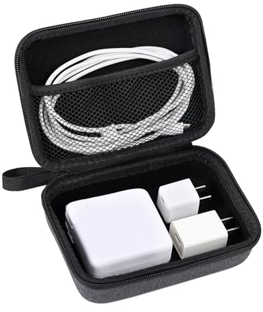 Boomcore Elektronische Organizer-Reisetasche, stoßfeste kleine Tasche, Hartschalenkabel-Organizer-Taschen für MacBook Pro Ladegeräte, USB-Kabel, Powerbank und Festplatte – Schwarz