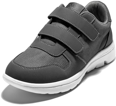 JOMIX Herren Laufschuhe Air Atmungsaktiv Turnschuhe Sommer Schnürer Leichte Sportschuhe Outdoor Athletisch Sneaker für Walking Jogging Laufen (Grau, 45 EU, SU9501)