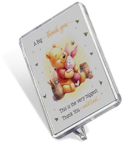 A Big Thank You, Pooh Bear & Piglet, Appreciation Gift, teacher Gift, work collouge Gift, nurse Gift, Fridge Magnet.