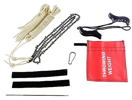 Hand Kettensäge für Hohe Extremität Handkettensäge 48 Zoll mit 42 Klingen inkl. Zwei 7.3M Seile Premium Hand-/Holz-/Gartensäge für Survival, Outdoor & Camping