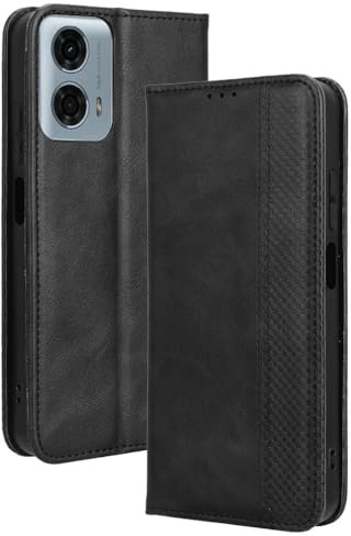 COMAKU Étui à Rabat et Folio pour Motorola Moto G24 Power de Noir