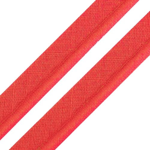 5m Paspelband Stoffband Nähkante Paspelschnur zum Nähen 10mm breit Farbwahl, Größe:10mm, Farbe:erdbeerrot