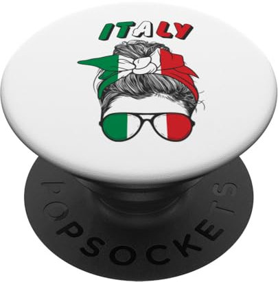 Italien, italienisches Mädchen, Italien-Flagge, PopSockets mit austauschbarem PopGrip