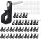 Invalidism 40-Pack Screw Hooks Q-Hanger Screw in Hooks with Safety Buckle for Light Wire for Hanging String Lights Plants
