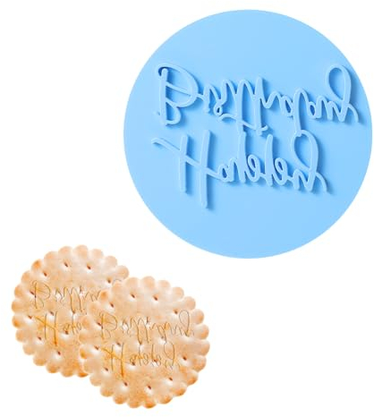 Emporte Piece Pate a Sucre Happy Birthday 3D Moules à Biscuits Joyeux Anniversaire Tampons à Biscuits pour la Cuisson Lettre Bleue Emporte Pièce Fondant Timbres