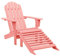 LAPOOH Adirondack 315867 Gartenstuhl mit Ottomane, Massivholz aus Fichte, Gartenstühle, Terrasse, Stuhl für den Außenbereich