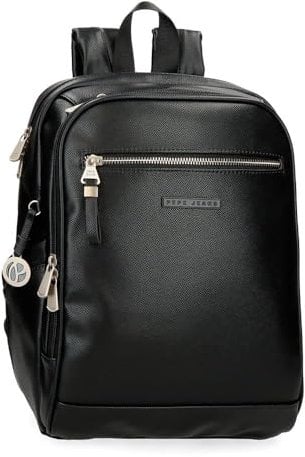Pepe Jeans Elia Bagaglio- Borsa messenger donna, Nero, Taglia unica, Zaino per computer portatile