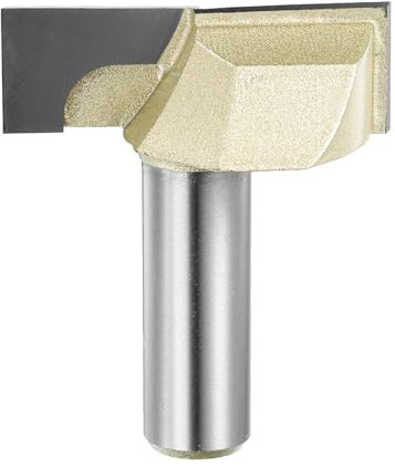 sourcing map Bottom Cleaning Router Bit 2 Diameter 1/2 Shank Carbide Tipped Cutter Surfacing Planing Router Bits for Woodworking Planing