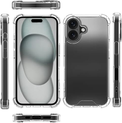 SFthingsss Case for iPhone 16 Plus (6.7-Inch), Clear Phone Case Soft TPU Shockproof Anti-Scratch Bumper Cover, Clear