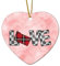 Love South Dakota Weihnachtsschmuck, Amerika, Staatskarte, USA, Porzellan-Anhänger, Weihnachtsbaumschmuck, rustikales Keramikherz, Souvenir für Freunde, Kollegen, Mitarbeiter, Familie