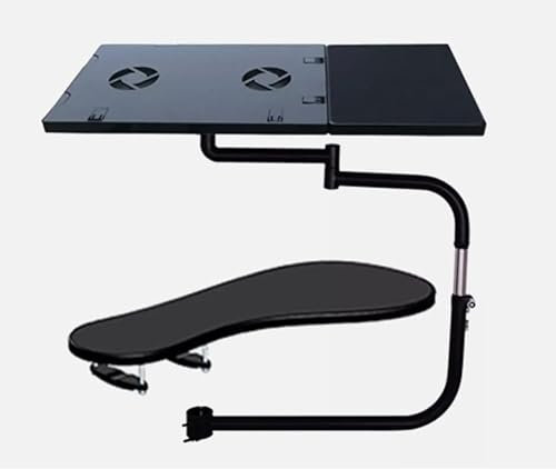 SAUADY Computer-Tastatur-Ständer Laptop-Maus-Ständer Laptop-Tastatur-Maus-Stuhl-Ständer zum Arbeiten Ansehen von Videos Spielen Schwarz 41 * 27.5CM