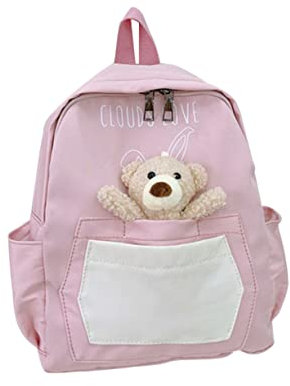 Homoyoyo Schulrucksack Für Mädchen Cartoon-Kinderrucksack Mit Niedlichem Bärenmotiv Für Schule Reisen Und Sport Hergestellt Aus Robustem Material Mit Langlebigem Reißverschluss Für Bücher h