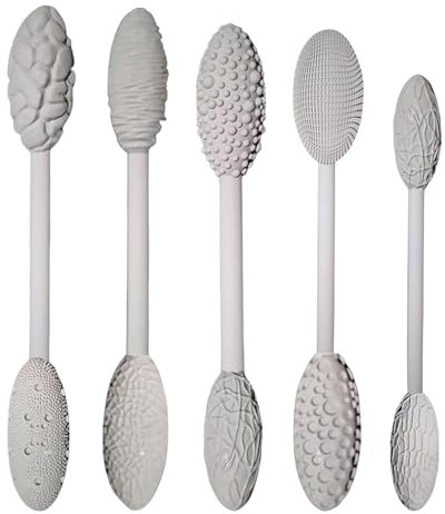 Rouleau De Motif Ensemble Pour L'argile - 5pcs Texture De Texture De Poterie Pour La Sculpture En Céramique | Rouleaux De Design En Relief Pour Fabriquer Des Modèles En Argile, Construction À Main Cré