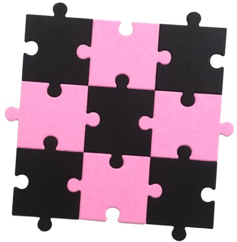 Alipis 9pièces Tableau Affichage Feutre Autocollant Puzzle Carreaux Décoratifs Pour Mur Maison Et Bureau