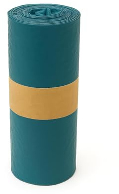 Sacchi della spazzatura da 240 litri, extra forti, 70 μ blu, pesanti, XXL, per industria e ufficio, estremamente resistenti agli strappi, per bidoni della spazzatura (blu, 10 sacchetti della