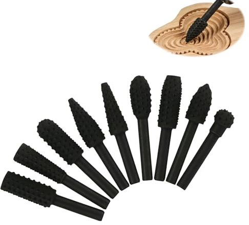 Juego De 10 Brocas Para Fresadora De Madera Y Escofina Para Madera, Para Taladros Y Destornilladores Inalámbricos, Escofina Para Madera Y Fresas De Acero Al Carbono, Fresas Esféricas