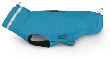 Wolters Outdoorjacke Modern Classic | Hundejacke die perfekt schützt bei Kälte und Nässe | Blau - Gr. 36 (Rückenlänge 35-37 cm)