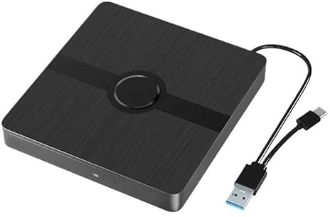 TUdcgjSXF External Blu-ray DVD Drive USB 3.0 Portable 3D Combo Optical Drives CD Burner Player Reader for Laptop PC Windows 11 Mac