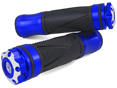 CNC Alu Lenkergriffe Pegaso 125, 600, 650 I.E Trail/Griffe Red Rose 50, 125, Classic (Xtreme/Blau)