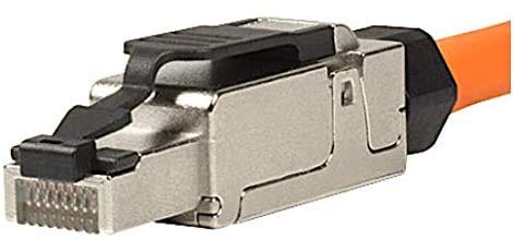 odedo 8x CAT 6A & 7 RJ45 Crimp Stecker Netzwerkstecker feldkonfektionierbar bis 10 Gigabit für Verlegekabel Netzwerkkabel, werkzeugfreie Montage mit Zugentlastung, Crimpstecker Cat7