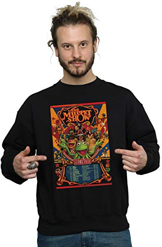 Disney Men's The Muppets The Muppet Show Poster Sweatshirt Black Medium