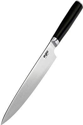 Wilfa Kochmesser - 20cm lange Klinge, 67 Schichten Damaststahl, japanischer VG-10 Stahlkern, Klingenhärte: HRC: 60±2 EGO VG-11