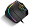Raton gaming Krom KAOX -NXKROMKAOX - Ratón vertical Gaming RGB Óptico, 7 botones programables, 6400 DPI, 6 colores, color negro