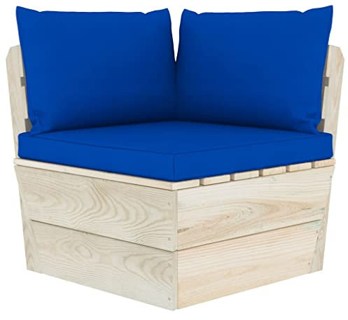 vidaXL Garten-Paletten-Ecksofa mit Kissen Imprägniertes Fichtenholz