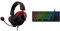 HyperX HX-KB7RDX-US Alloy Origins Core, RGB Mechanische Gaming Tastatur, Tenkeyless, Red switches (US Layout), Schwarz & KHX-HSCP-RD Cloud II - Gaming Kopfhörer (für PC/PS4/Mac) rot, red