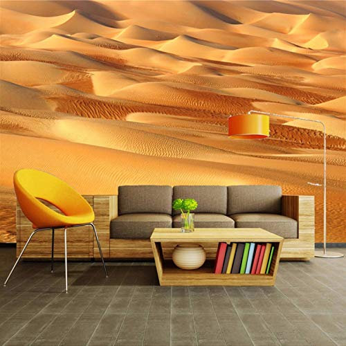 YXTSmurals Fond D'Écran 3D Mural Golden Desert Landscape Papier Peint Intissé Tapisserie Murales Panoramique 3D Mur De Fond Tv Papier Peint Poster Murales