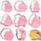 Formine per Biscotti Stampi Biscotti Natale,8 Pezzi Formine Biscotti Natale 3D,Formine Biscotti Plastica, forme assortite,per Decorare Biscotto, Dolci, Torta (rosa)