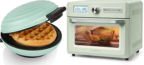 CJCSM Waffle maker, 4 inch portable compact design, 19 quart/18 liter air fryer oven,
